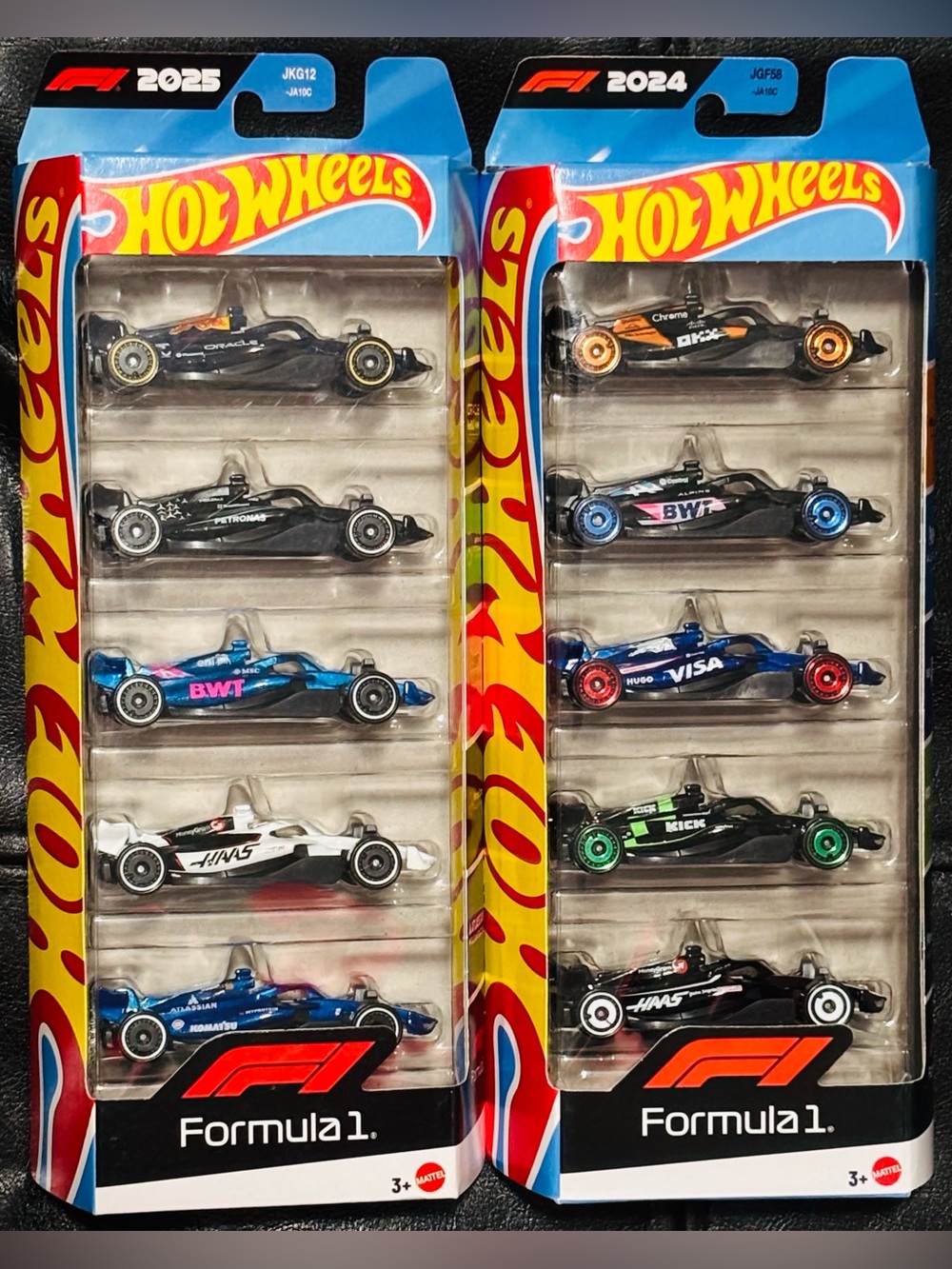 Hot Wheels F1 5-Packs: 2024 & 2025